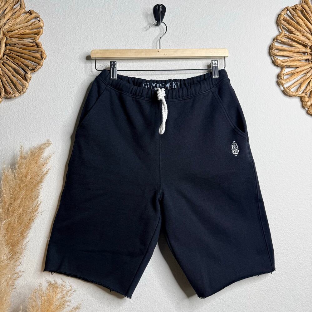 Free People shorts sweat shorts jogger activewear Movement cotton black Large - Picture 3 of 9